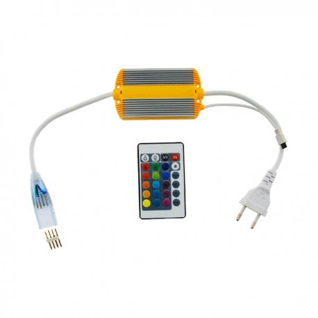 Enchufe-controlador de RGB con mando a distancia